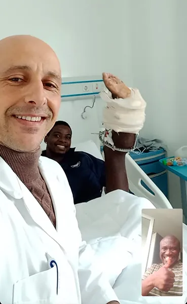 Reconstruction d'une perte osseuse du tibia par la méthode d’Ilizarov